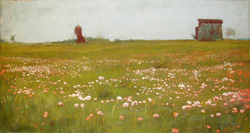 Giulio Aristide Sartorio: Campagna Romana con papaveri, 1893