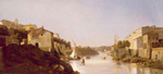 Giacinto Gigante: Roma, Il Tevere a Ripa Grande